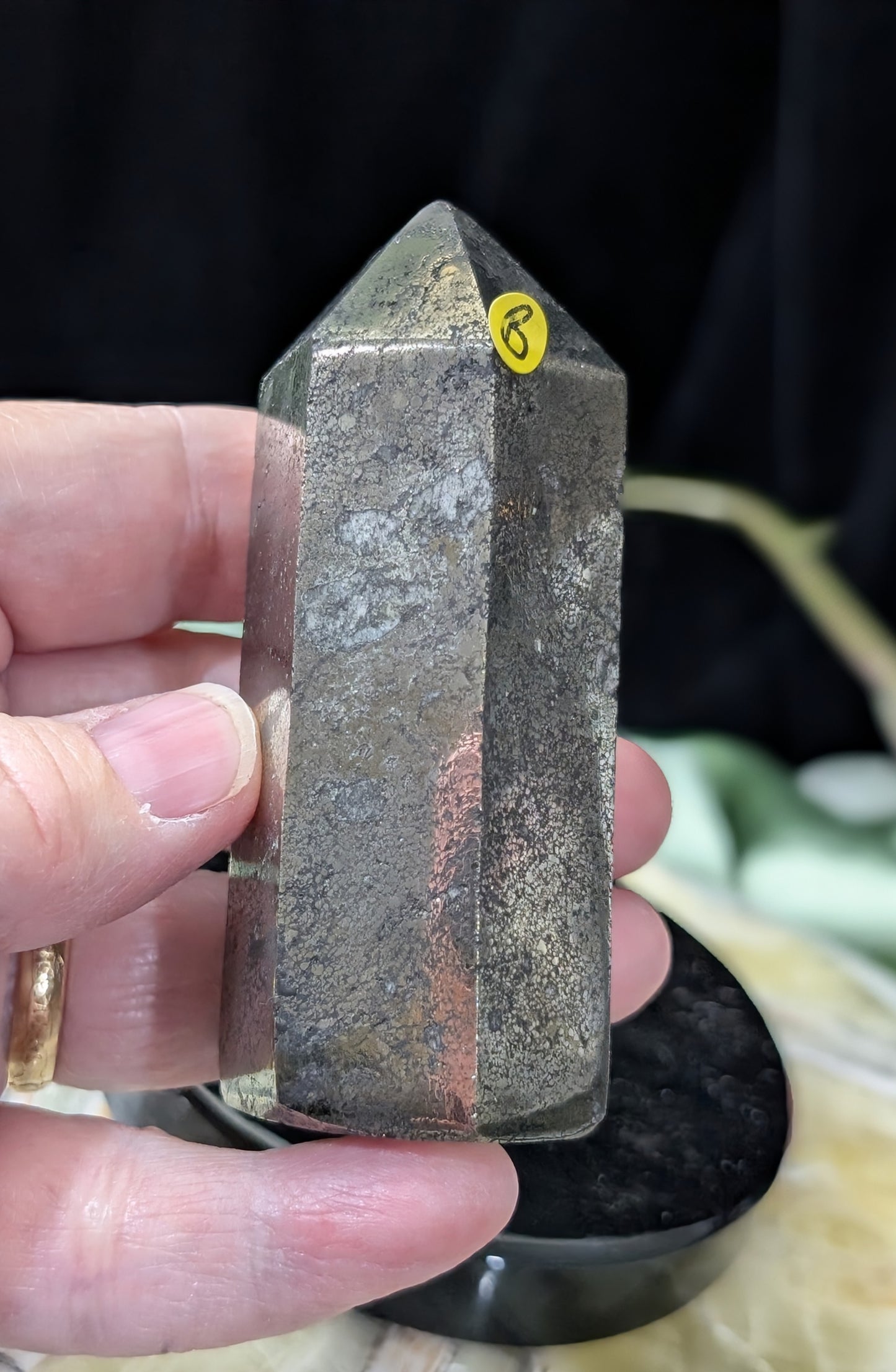 Hand Carved Pyrite Tower