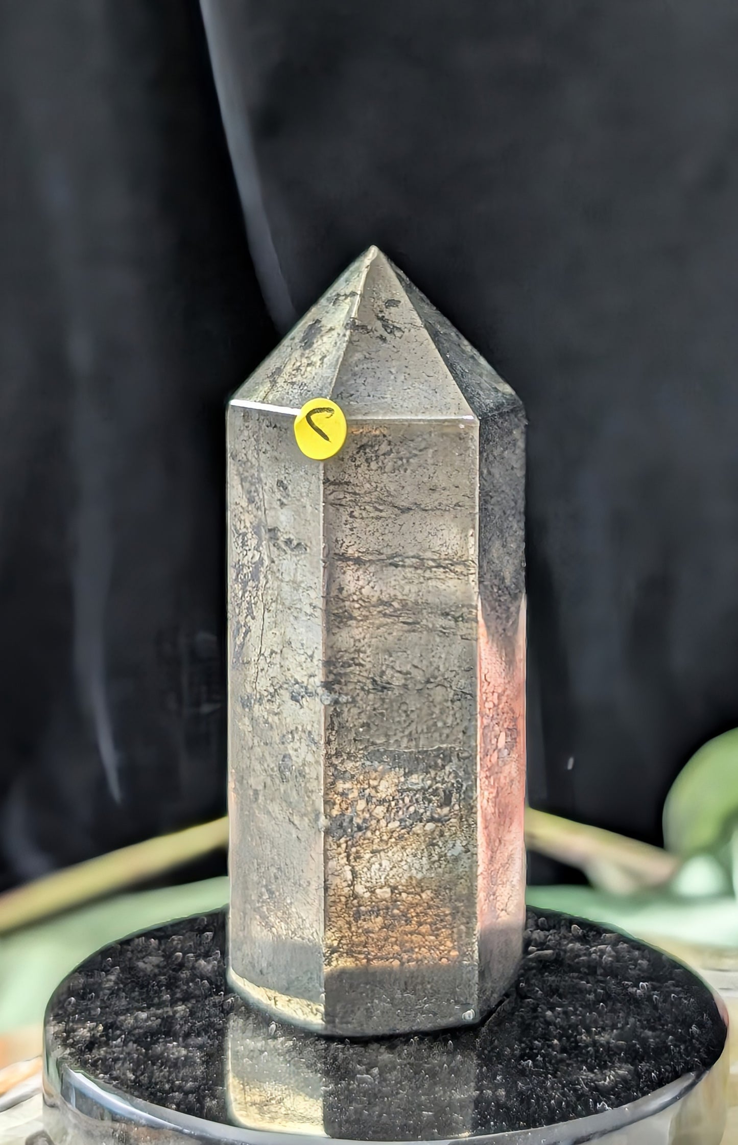 Hand Carved Pyrite Tower