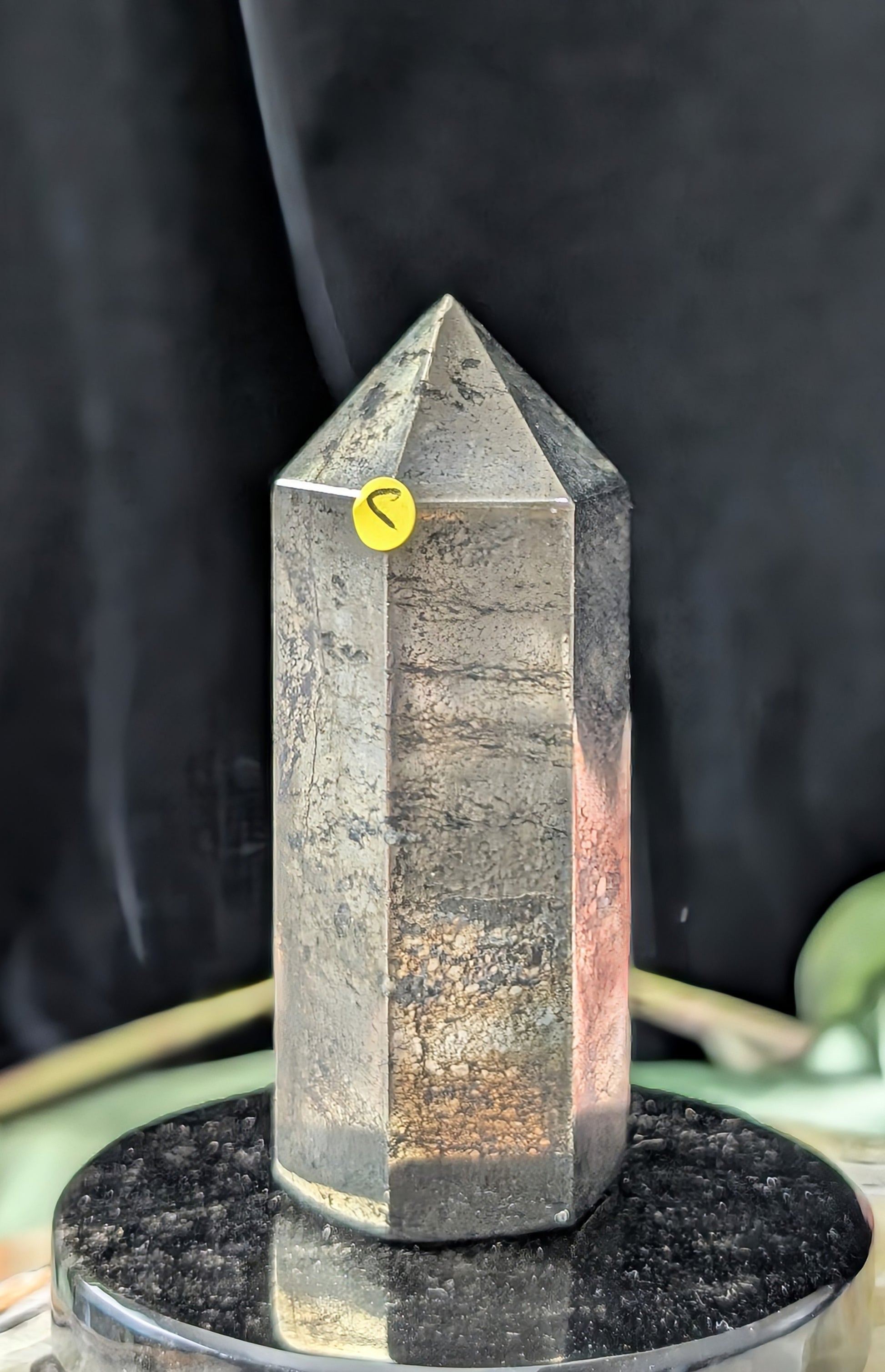 Hand Carved Pyrite Tower