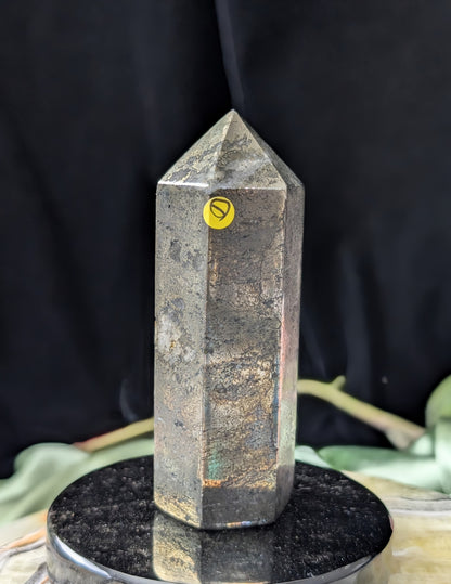 Hand Carved Pyrite Tower