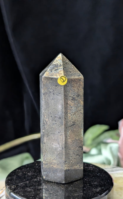 Hand Carved Pyrite Tower