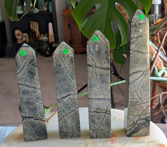 Hand Carved Serpentine Towers