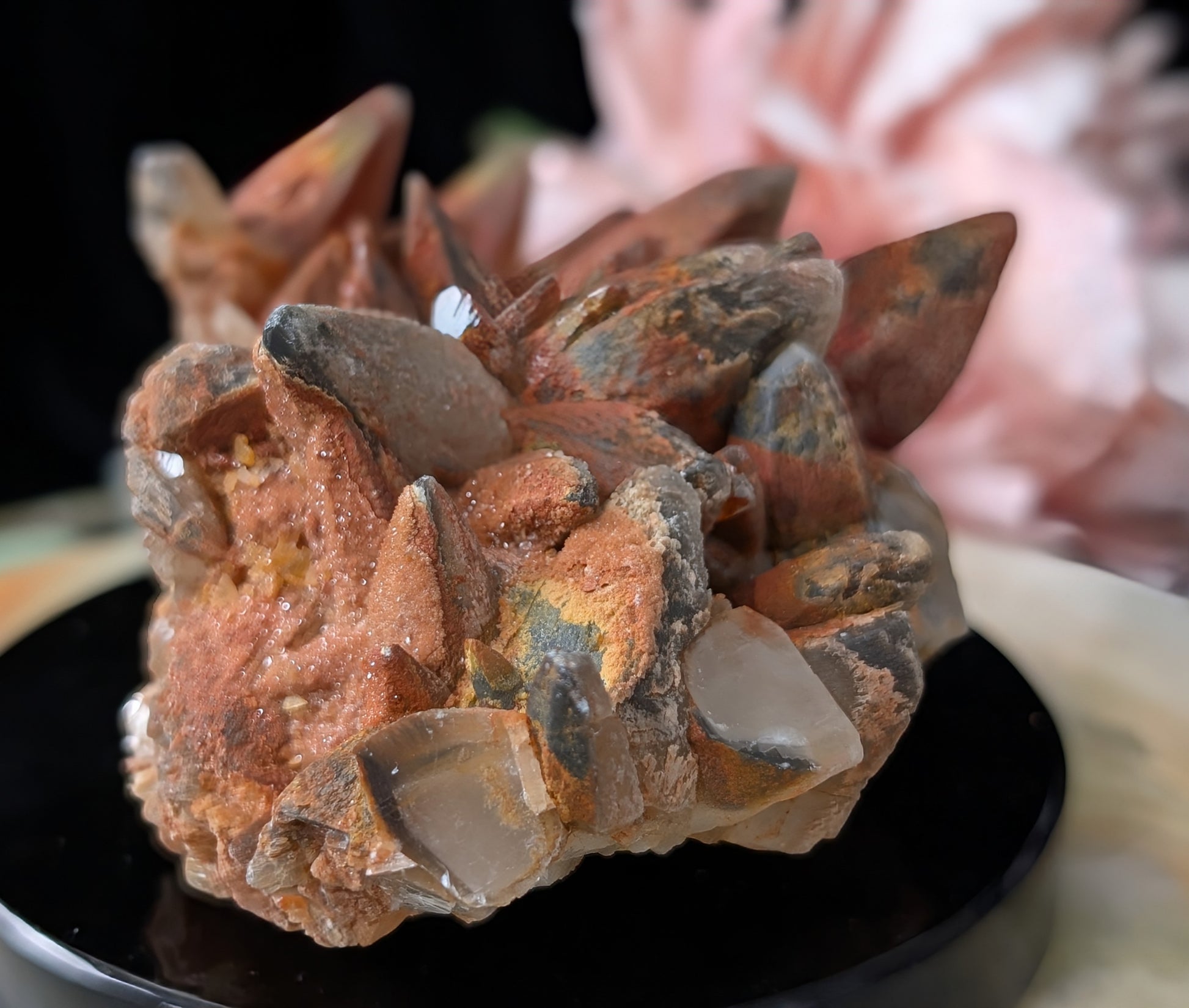 Hematoid Dog Tooth Calcite Specimen