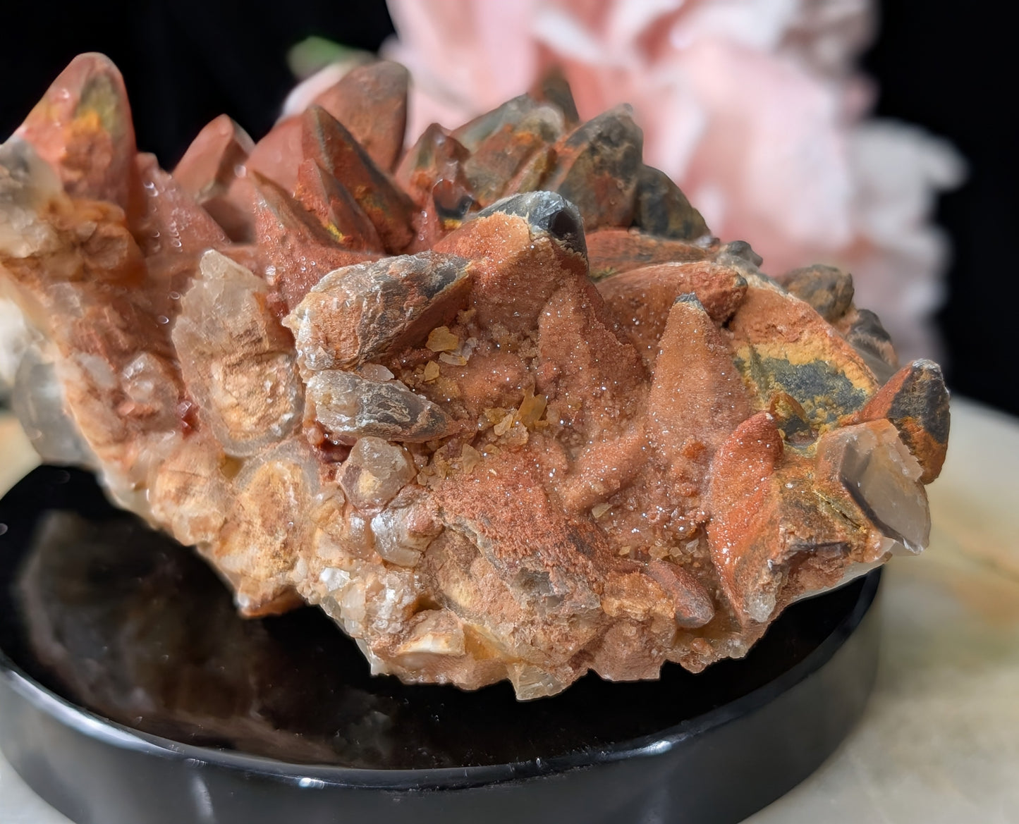 Hematoid Dog Tooth Calcite Specimen