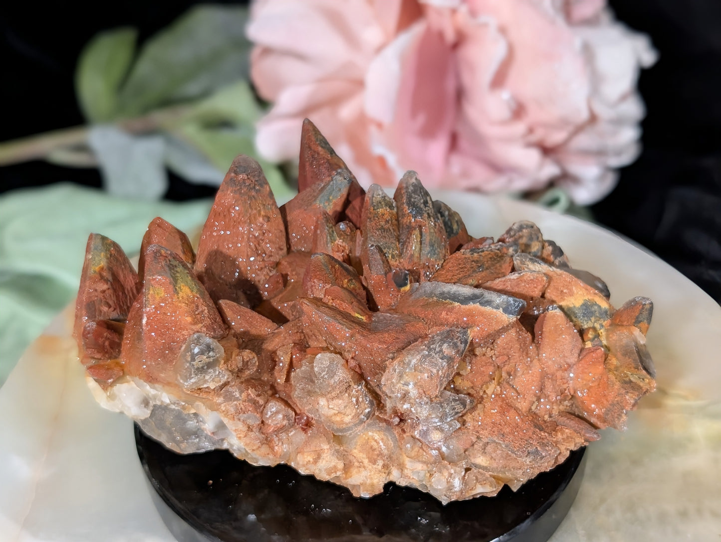 Hematoid Dog Tooth Calcite Specimen