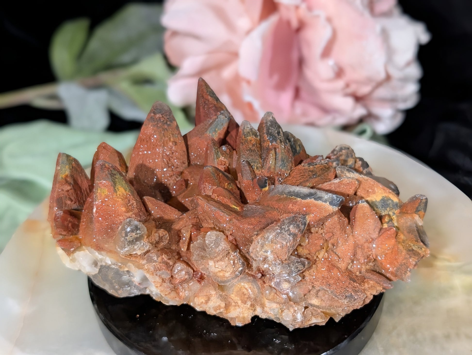 Hematoid Dog Tooth Calcite Specimen