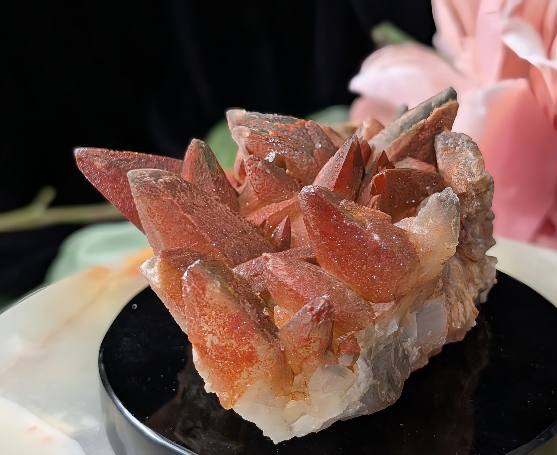 Hematoid Dog Tooth Calcite Specimen