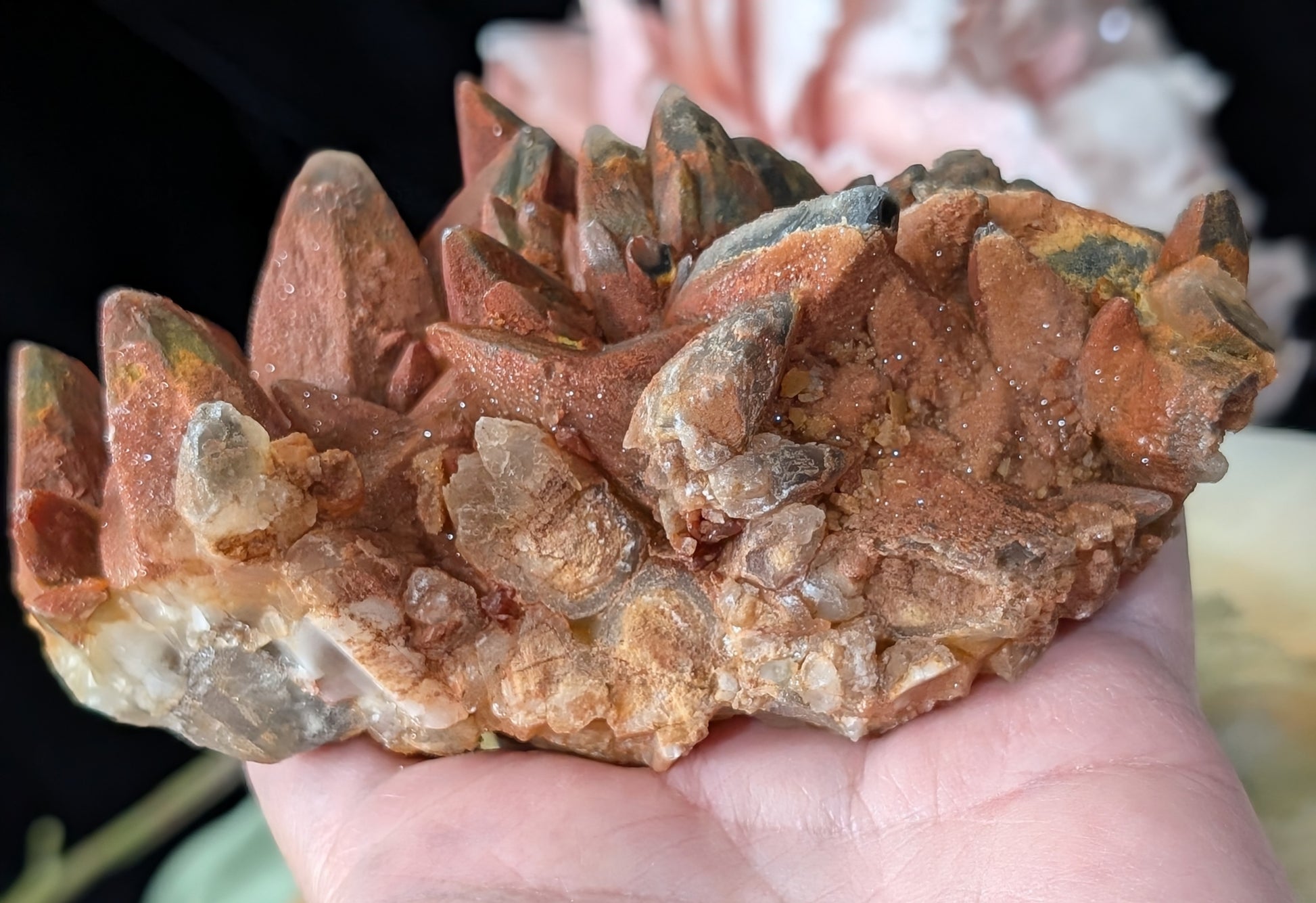 Hematoid Dog Tooth Calcite Specimen