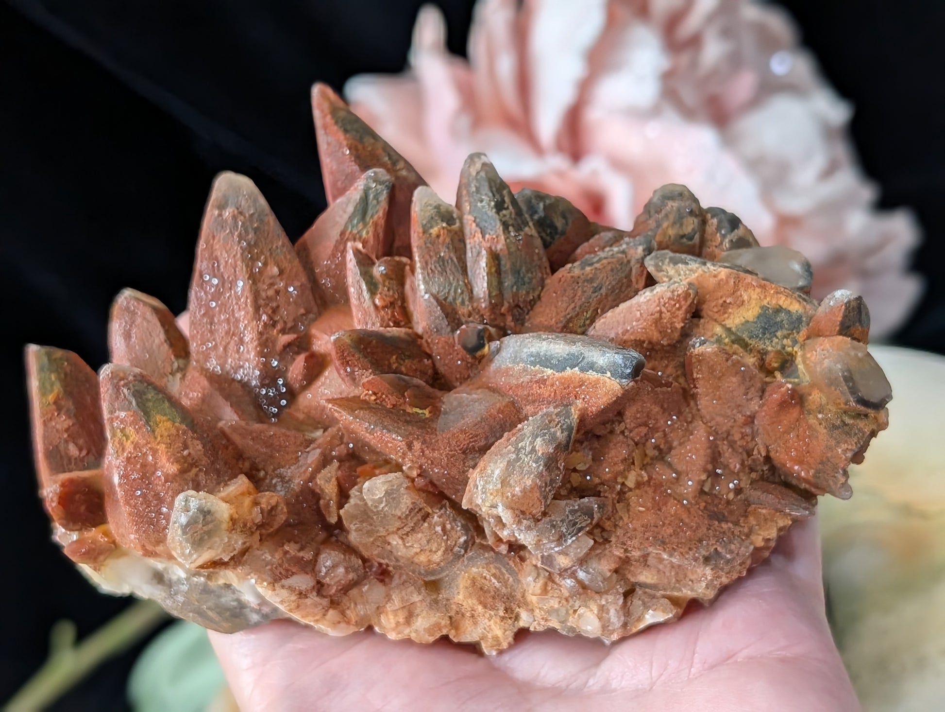 Hematoid Dog Tooth Calcite Specimen