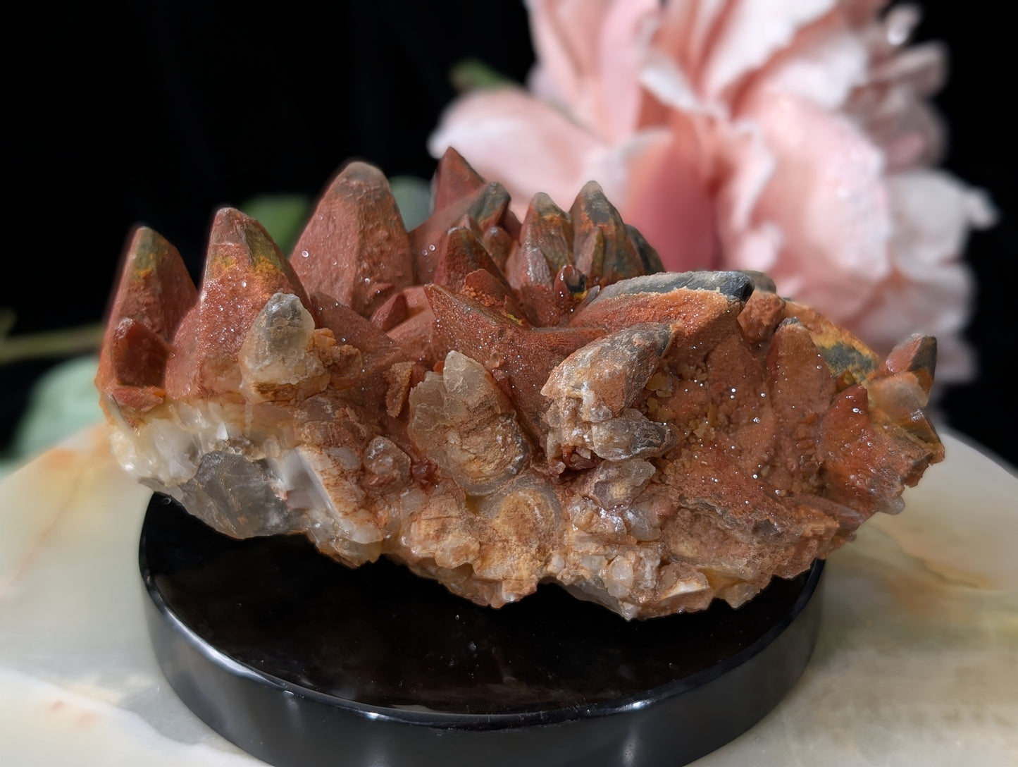 Hematoid Dog Tooth Calcite Specimen