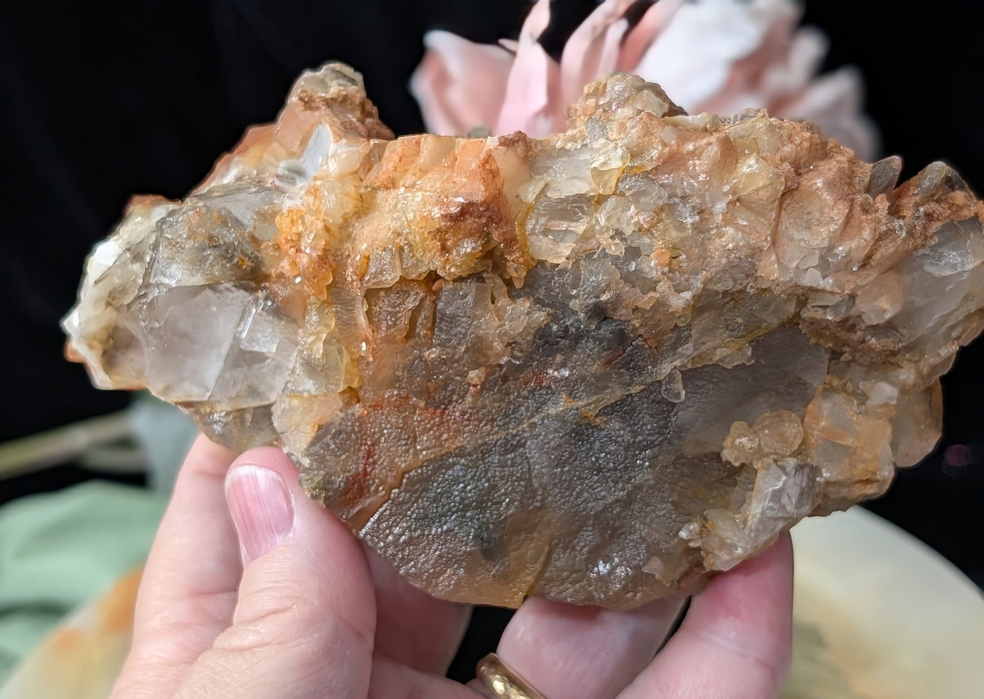 Hematoid Dog Tooth Calcite Specimen