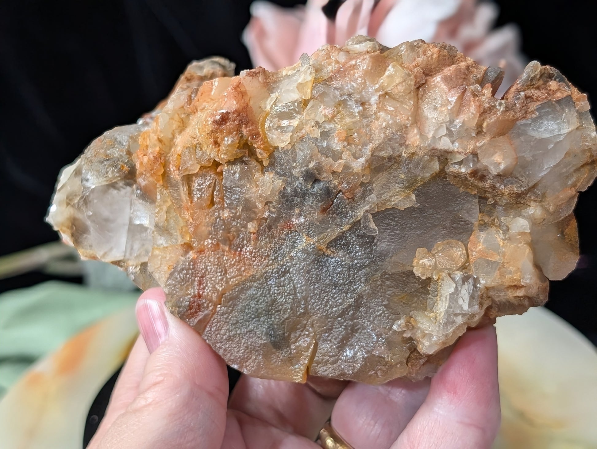 Hematoid Dog Tooth Calcite Specimen