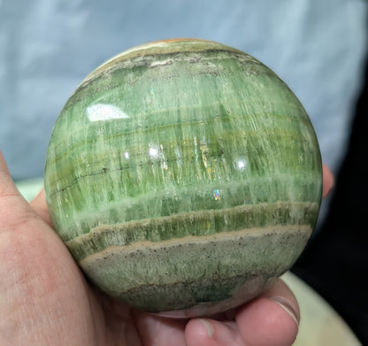 High Quality Kiwi Calcite Sphere
