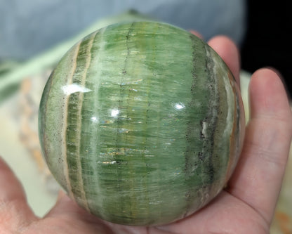 High Quality Kiwi Calcite Sphere