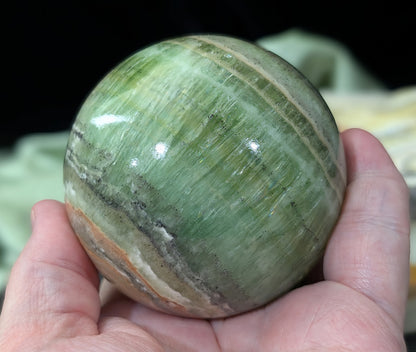 High Quality Kiwi Calcite Sphere