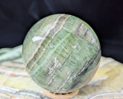 High Quality Kiwi Calcite Sphere