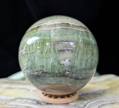 High Quality Kiwi Calcite Sphere