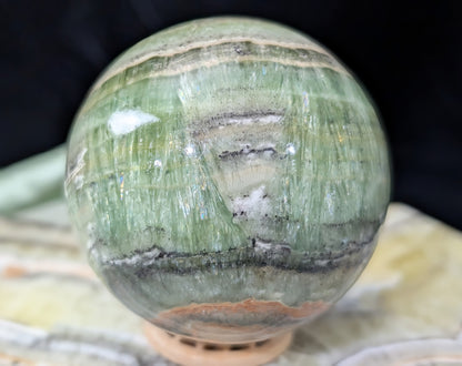 High Quality Kiwi Calcite Sphere