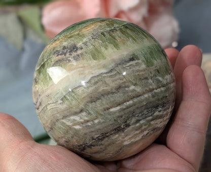 High Quality Kiwi Calcite Sphere