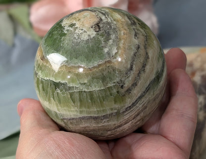 High Quality Kiwi Calcite Sphere