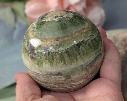 High Quality Kiwi Calcite Sphere