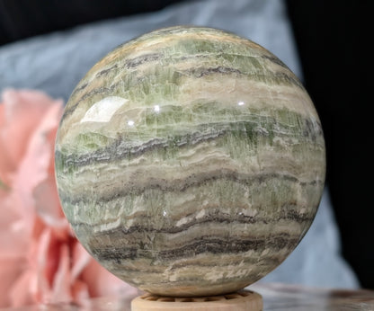 High Quality Kiwi Calcite Sphere