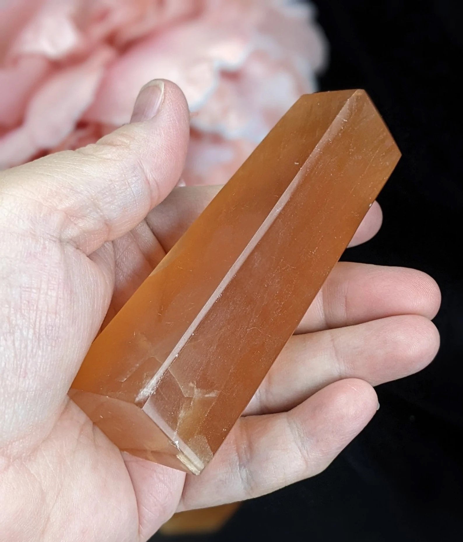 Honey Calcite Tower