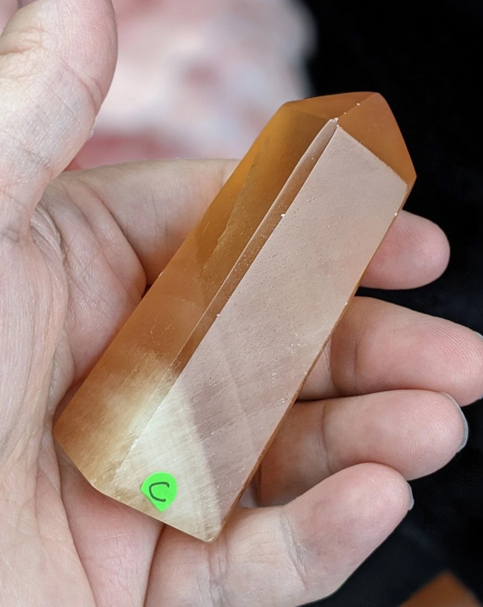 Honey Calcite Tower