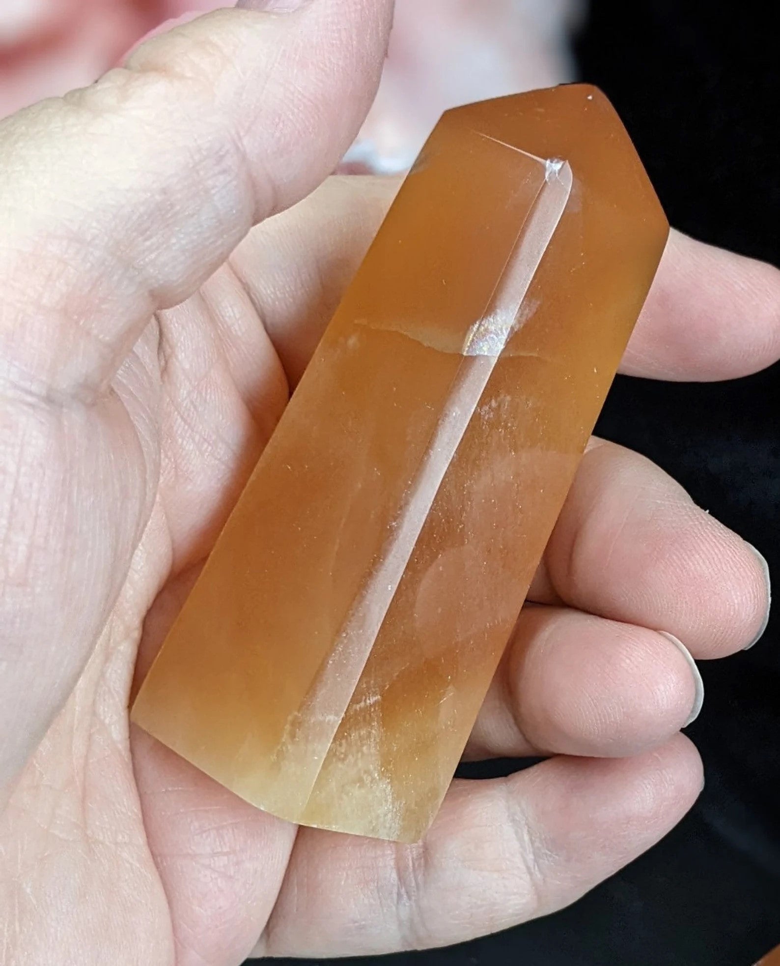 Honey Calcite Tower