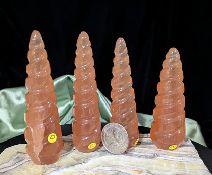 Honey Calcite Unicorn Horns
