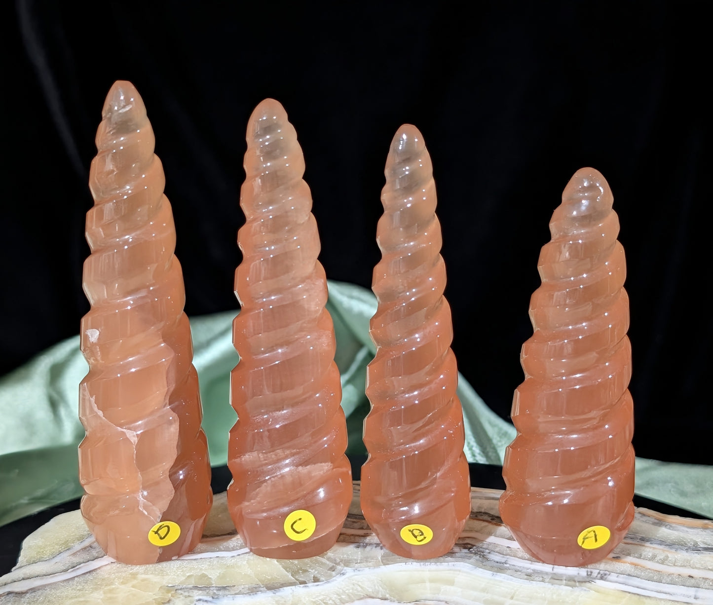 Honey Calcite Unicorn Horns