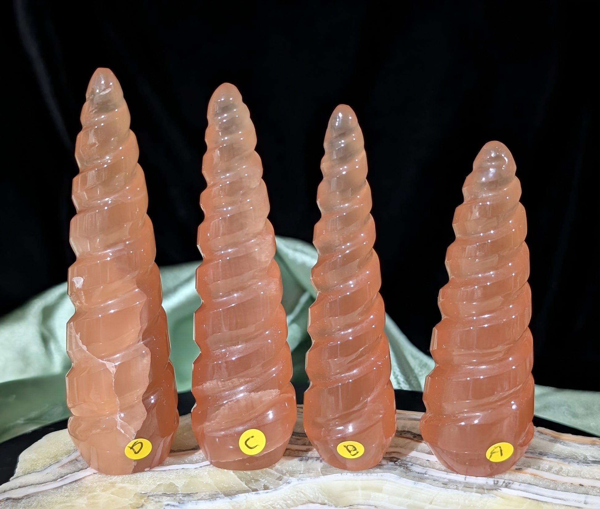 Honey Calcite Unicorn Horns