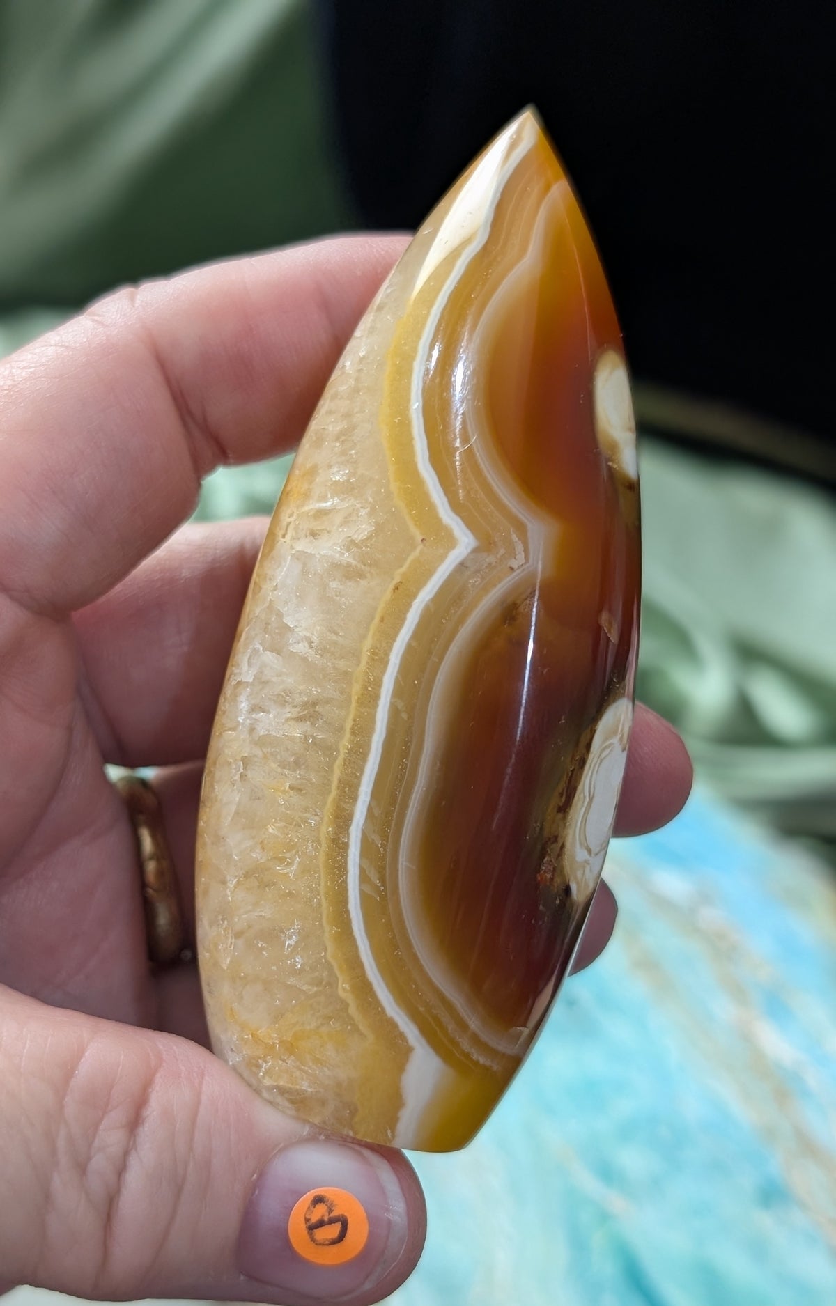 Indonesian Honey Agate Flame