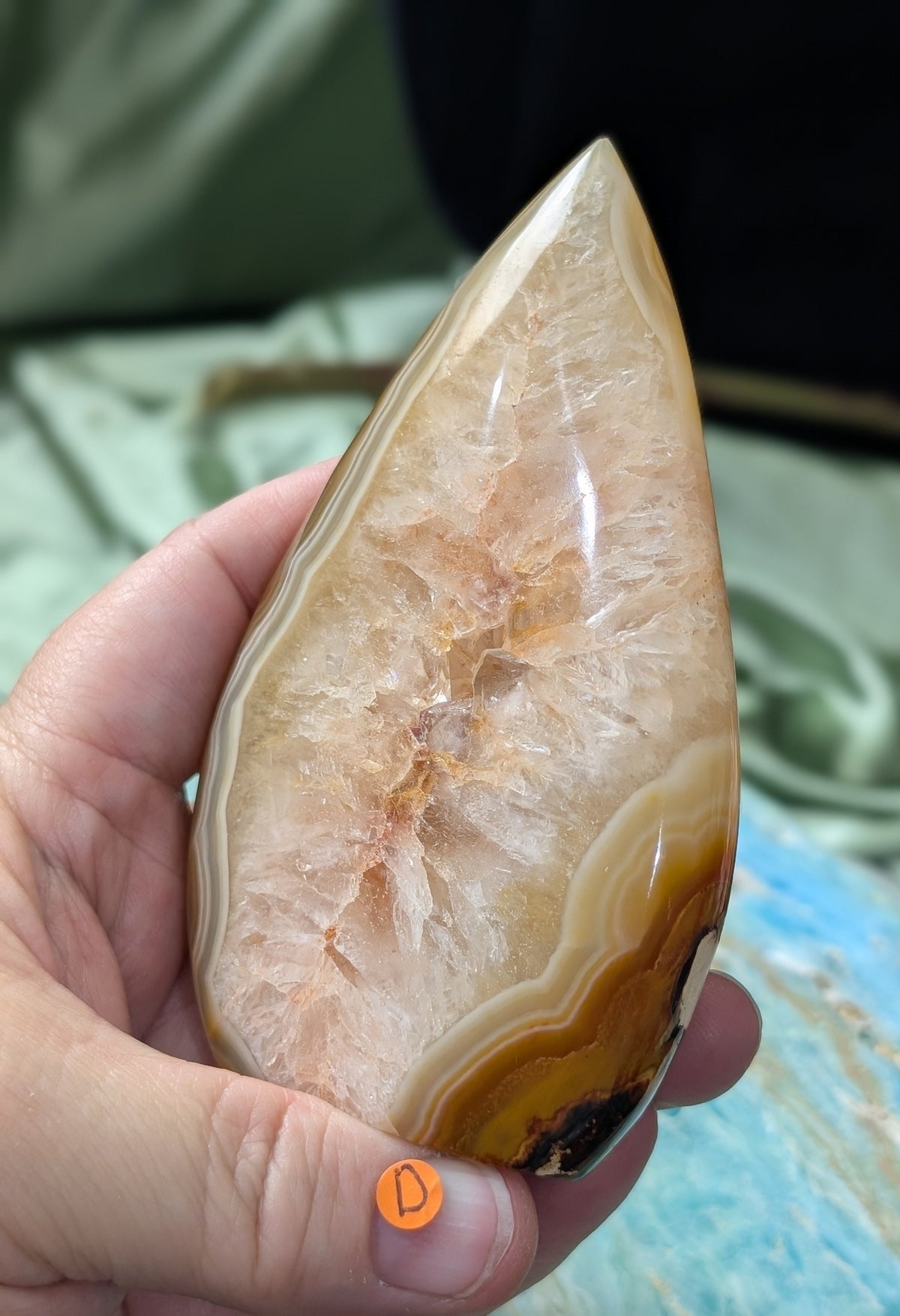 Indonesian Honey Agate Flame