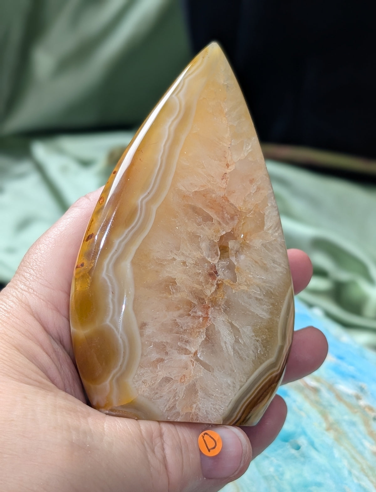 Indonesian Honey Agate Flame