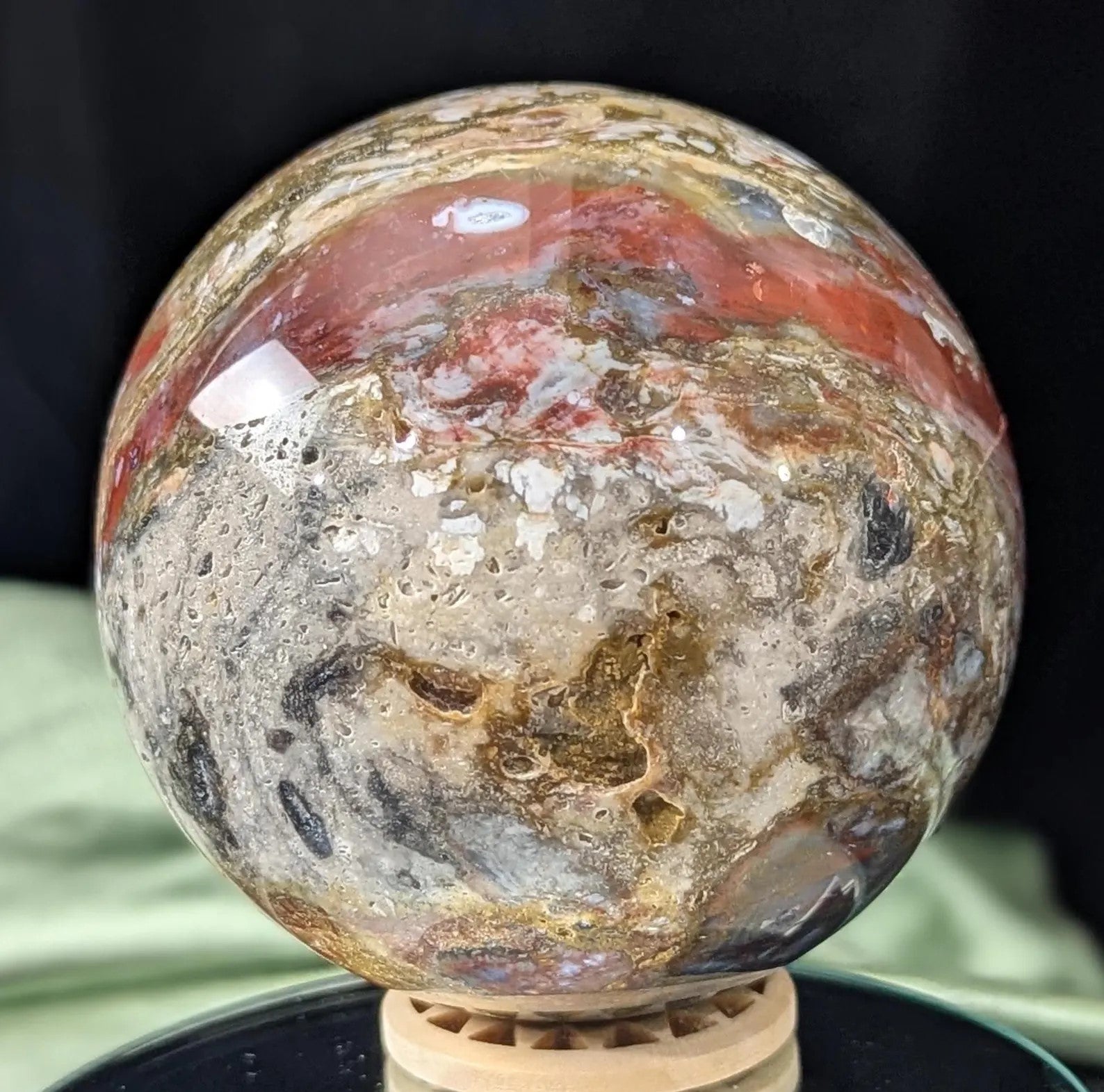 Indonesian Jasper Sphere 1F