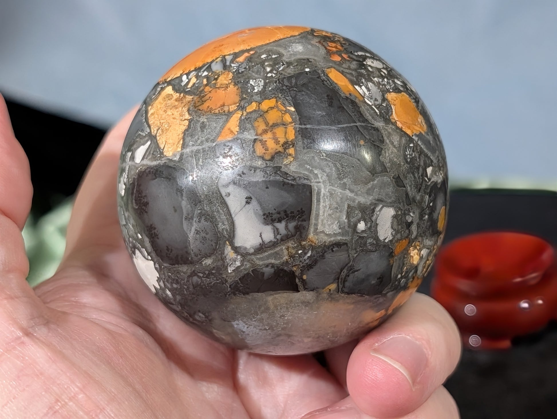 Indonesian Maligano Jasper Sphere