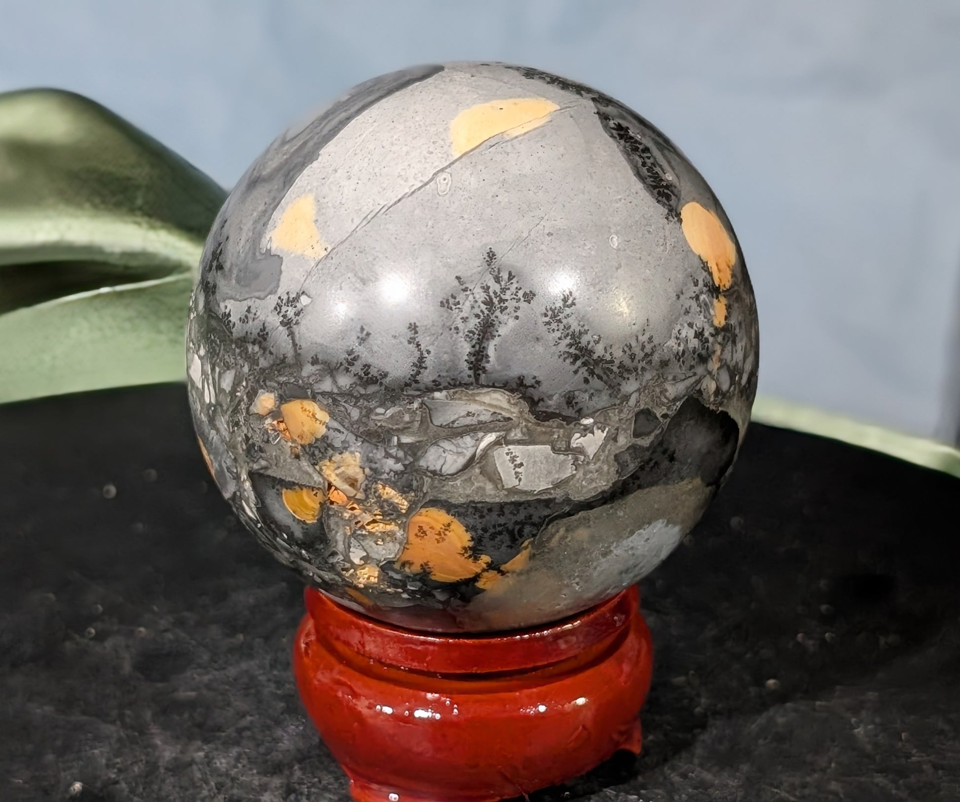 Indonesian Maligano Jasper Sphere