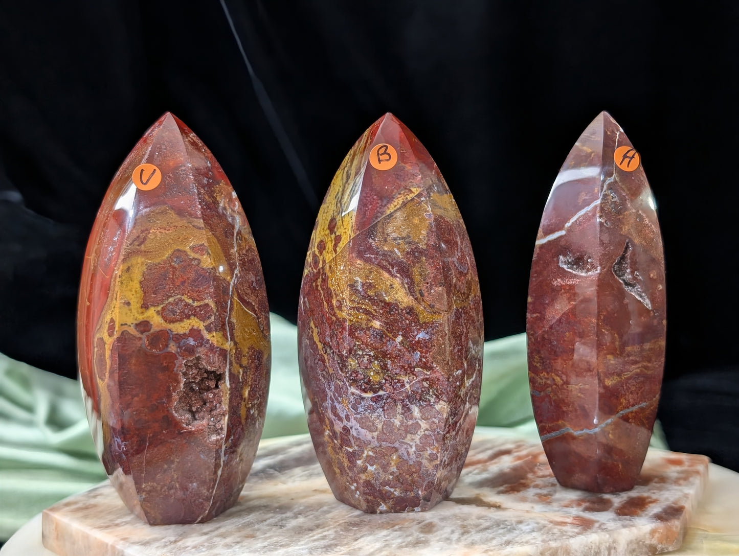 Indonesian Red Jasper Towers
