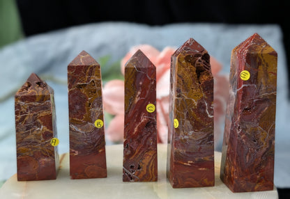 Indonesian Red Jasper Towers