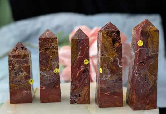 Indonesian Red Jasper Towers