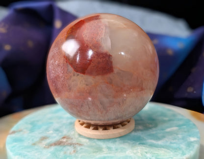Juicy Peach Calcite Sphere