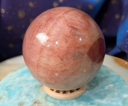 Juicy Peach Calcite Sphere