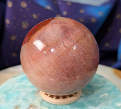 Juicy Peach Calcite Sphere