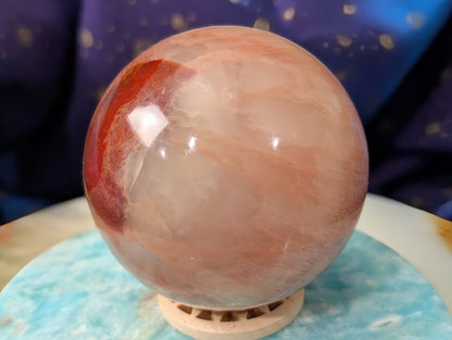 Juicy Peach Calcite Sphere