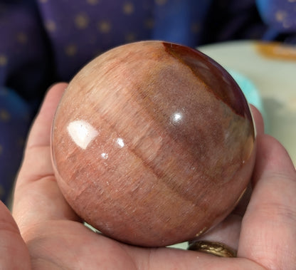 Juicy Peach Calcite Sphere