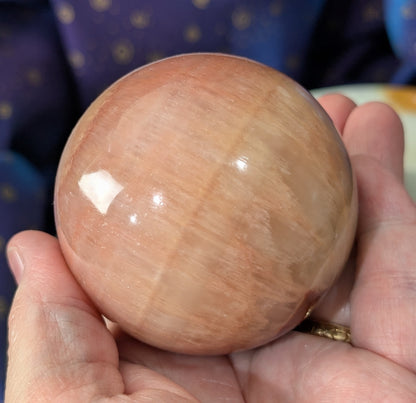 Juicy Peach Calcite Sphere