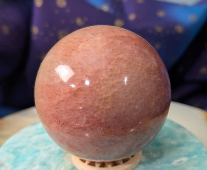 Juicy Peach Calcite Sphere