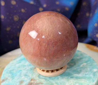 Juicy Peach Calcite Sphere