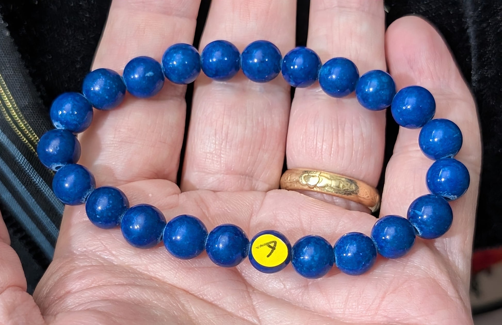 Lapis Lazuli Bead Stretch Bracelet